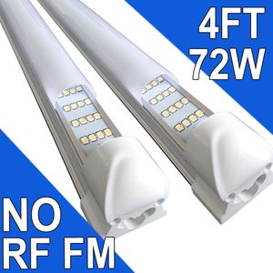 4 fot LED -butiksljus 72W 48 tum 72000 lm LED under skåpljus, T8 Integrerad rörljusarmatur för verktyg 4ft butiksljus takbelysning garage usastock