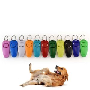 Pet Training Clicker Whistle with Keychain Dog Train Obedience Puppy Stop Barking Aid Tool and Key Ring Portable Trainer MHY026