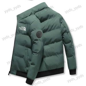 Men's Jackets 2023 new men's warm coat jacket winter casual men's coat solid collar men windproof cotton-padded jacket men slim coat T240124