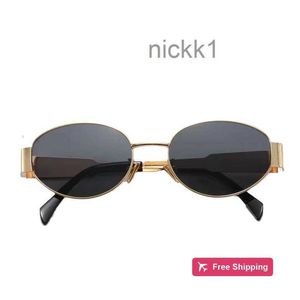 Designer Sunglasses New Internet Celebrity with Street Po Trend Sunglasses Triumphal Arch Oval Shaped Glasses Small Frame Mm8w 7QPX