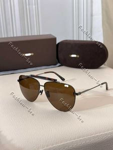 Designer Tf Sonnenbrille Herren Aviator-Stil Tom-fords Sonnenbrille für Damen Hohe Version mit Schild Luxusbrille Frau Dünner Rahmen Moderne Eleganz Herrenbrille KNQ6 438