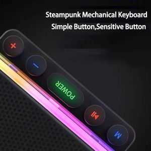 Портативные колонки Беспроводная Bluetooth-колонка RGB-подсветка Динамик Стерео сабвуфер Прозрачная поддержка USB TF Play Звуковая панель Game Soundbox YQ240124