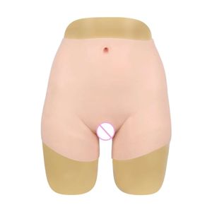 Catsuit Costumes 70CM Silicone Realistic Vagina Panty Shemale Crossdresser Pussy Pants Transgender Artificial Sex Fake Underwear Enhancer Hip 1G