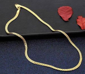 18K 14K Cuban Herringbone Gold Chain Men Jewelry Necklace209N2772026