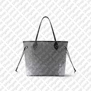 Top M21465 Never F MM Tote Designer Bolsa Bolsa Jenim Bolsa de Bolsa Bolsa Compras Bag283z