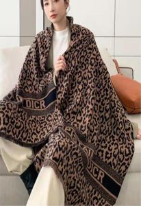 Зимний леопардовый шарф женский кондиционер комната двусторонняя шаль кашемировые теплые шарфы 18070CM7668129