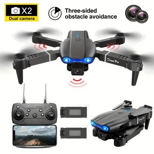 E99 K3 Pro uppgraderad drönare med HD -kamera, Long Endurance Dual Battery WiFi Connection App FPV, HD Double Folding RC Quadcopter Altitude Hold.