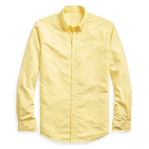 Nytt i högkvalitativa män Leisure 100% Oxford Cotton Classice Solid Shirts Långärmad mode eleganta skjortor Homme Luxury Designer Brand Clothes H872