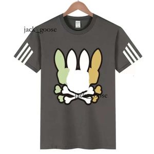 Psychologiczny królik Psyco Bunny Psyco Bunny Bluza Bluza Złanna Męsą Bawełna Summer Męski Krótkie rękaw