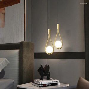 Lampy wiszące nordyckie czarne złoto Lampa żyrandola LED z G9 Light Bulbel Indoor Hanging Lighting Optory sypialni AC85-265V