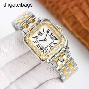 Carters Uhr Schweizer Automatikuhren Damen 27 mm Mode mit Diamant Classic Panthere 316L Edelstahl Quarz Edelstein für Dame Geschenk Qualität frj