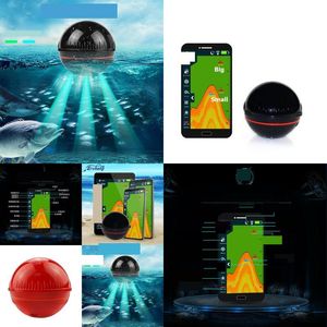 Fish Finder Erchang Wireless Mobile Bluetooth Smart Sonar Detector Underwater Visual HD Fishing Artifact Drop Delivery Otyq6