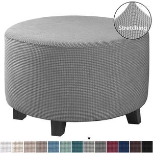 Cadeira cobre redondo otomano capa super polar velo apoio para os pés all-inclusive assento slipcover sala de estar quarto