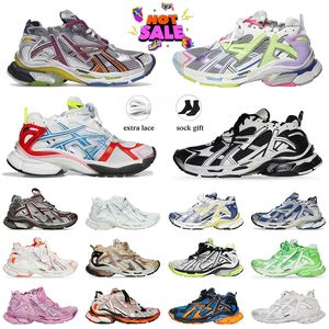 2024 Designer Casual Shoes Belanciaga Track Runners 7.0 Men Women Multicolor Blue Grey Brown Bourgogne Fluo Green Mens Shoes Acien Trackers Sneakers Dhgate