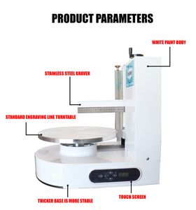 인치 자동 케이크 크림 스프레딩 코팅 충전 기계 전기 케이크 빵 크림 장식 스프레더 스무딩 머신