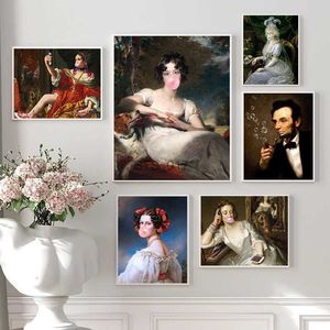 Dipinti Divertenti Rinascimentali Alterati Dipinti ad olio su tela Poster Immagini eclettiche di arte della parete Teen Art Stampe stravaganti Decorazioni per la casa