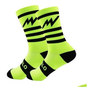 Sports Socks Men Cykling Breatble Basketball Running Football New Design Drop Delivery Outdoors Athletic Outdoor Accs Otvbh