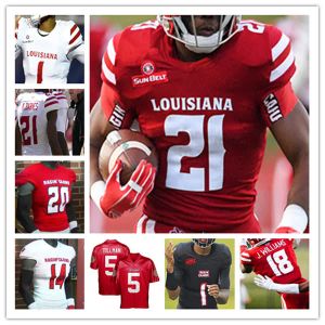 Maglie di football americano del Louisiana Ragin' Cajuns College Chandler Fields Ben Woold