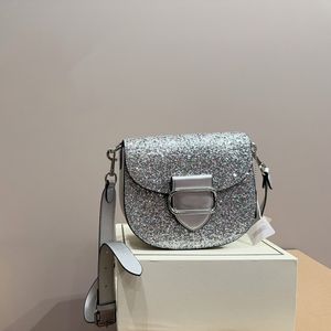 Nova chegada designer mini morgan bolsa de ombro brilho couro moda graça sela mulheres aba alta capacidade coac design cintos corrente lidar com luxo