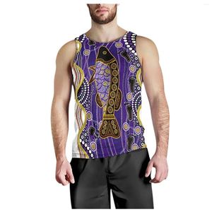 Erkek tank üstleri Camisa de Vestir Hombre Mens Moda Hawai tarzı plaj sporları en iyi erkek spor salonu baskı yelek uzun elbise gömlek