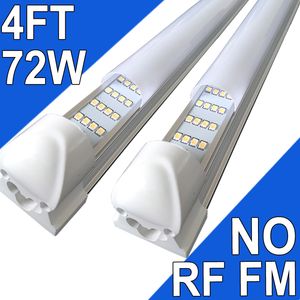 Luzes de tubo LED com cobertura leitosa de 4 pés, lâmpada de loja LED de garagem 240 cm, tubos integrados de 4 pés, lâmpadas brancas puras, hospitais de barbearia, luzes LED de 4 pés para graragens usastock