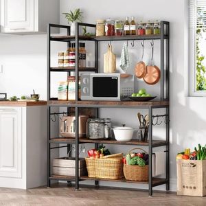 Scaffale da cucina Tribesigns Bakers Rack con scaffali larghi da 43 pollici, scaffali alti a 5 livelli