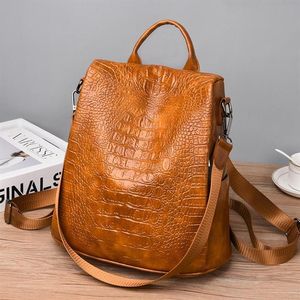 المصمم- حقيبة الظهر الأنثوية الجلدية سفر سعة كبيرة للسيدات Back Pack Bag for Teenage Girls 2019216H