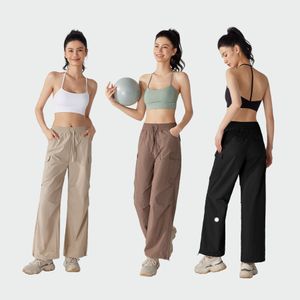 LL Female Outdoor Waterproof Sports Trousers Bouquet Pants Yoga Guard Pants Pumping Fold Fitness Pants