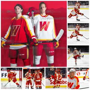 Calgary'''flames'''calgary Wranglers 11 Açılış Sezonu Hokey Jersey Breit Sutter Clark Bishop Connor Zary Ilya Solovyov Emilio Pettersen Il