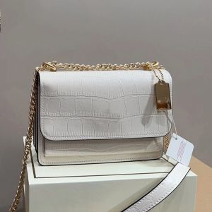 Hochwertiger Designerinnen -Frauen -Umhängetasche Leder mit Klassiker goldener Goldketten -Leder -Schultergurt Crossbody -Krokodilmuster