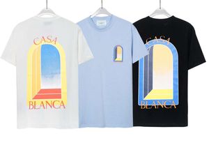 24SS Casablanca Men's T-Shirts New Short Sleeve Fantasy Gate Letter Print Personalized Round Neck casablanc Short Sleeve T-shirt