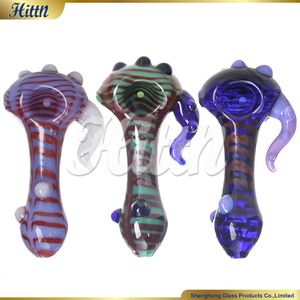 Hittn Hand Pipes Pyrex Glass Bong Accessories Accessories Tobacco Tipes Spoon Tipes American Color