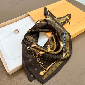 2024 Women Silk Scarf Designers for Women men Fashion Brand Classic L Letter print Headband square silk twill Hijab Ring Birthday Gift Easy to match Soft 50*50cm