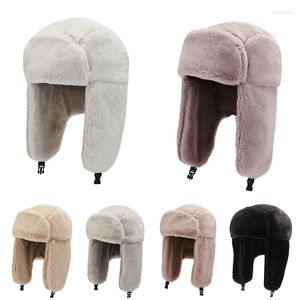 Berretti Bomber Cappello Uomo Donna Spessore Caldo Colbacco Russo Pelliccia Moda Uomo Donna Inverno Protezioni per le orecchie Paraorecchie Berretto da sci