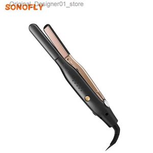 Hair Straighteners SONOFLY Negative Ions Care Professional Hair Straightener Portable Mini Men's Ceramics Curling Iron Fast Heating Styling Tools Q240124
