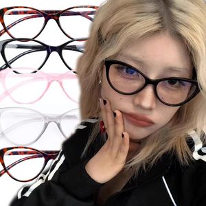 Солнцезащитные очки, модная оправа «кошачий глаз», прозрачные компьютерные очки для женщин и мужчин, анти-синий свет, уход за зрением, оптические очки