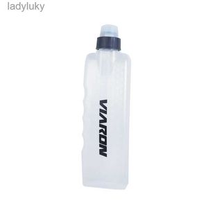 Vattenflaskor burar 400 ml Portable Fanny Pack Bike Water Bottle Outdoor Running Mountainering Plastic Sports Water Bottle Curved Bottlel240124