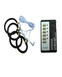 Pene Cock Torture Fisioterapia Stimolazione Anello di stima Ingranditore Electro Pulse Shock Masturbatore Adulti CBT Giocattoli del sesso per gli uomini4401169