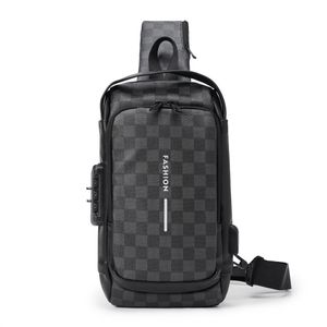 2024 novo designer saco de peito para homens pacote multifuncional ombro crossbody saco anti-roubo viagem saco curto masculino carregamento usb pacote peito