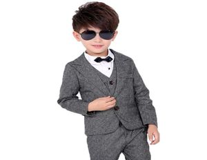 2019 Flower Boy Serata formale coro Ballo Blazer Suit Bambini Giacca Gilet Pantaloni 3 pezzi Set di abbigliamento Bambini Matrimonio Tuxedo Costume309866675