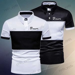 Herr t-shirts nya herrmode casual sports kort ärm polo skjorta topp t-shirt t240124