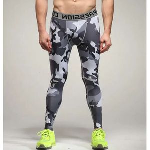 Calças de compressão masculinas elásticas e de secagem rápida camuflagem do exército joggers leggings calças justas fitness moda calças casuais roupas 21 cores 41