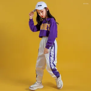 Abbigliamento da palco Hoddies di moda Pantaloni casual Bambini Abiti da ballo da sala Costumi da ballo di strada Hip Hop per ragazze Ragazzi Jazz Dancewear