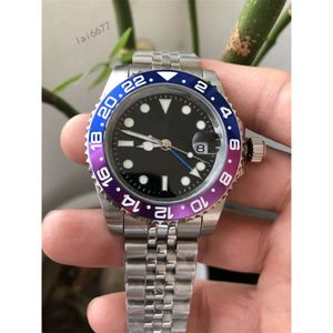 Men's Automatic Mechanical Ceramic 41mm All Stainless Steel Sliding Button Swimming Watch Sapphire Luminous