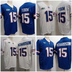 Maglia da football americano Florida Gators 15 Anthony Richardson College 15 maglie da uomo bianche blu Tim Tebow