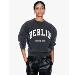 24SS annie Women's Hoodies Sweatshirts new style AB letter printing washing water fried snowflake women's sweatshirt