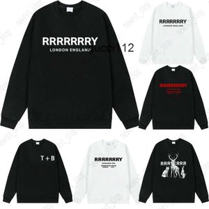 Burberyly Burrerys Autumn Europe Designer Hoodies Luxury For Mens Womens Classic Striped Letter Patchwork Sweatshirt Cotton Londo