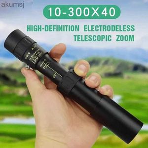 Telescopes Military Powerful Binoculars Long Range 10-300X Zoom HD Portable Professional Telescope Monocular for Hunting YQ240124