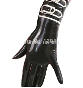 neues Rushed exotisches Kostüm Sexy Damen Latexhandschuhe Fetisch 100 handgefertigt kurz mit Schnallen 2010221636346