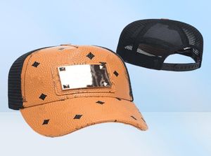 Skórzane listy marki rombus kapelusz baseball czapka bawełniane czapki dla mężczyzn Regulowane luksusowe czapki golfowe Casquette Visor Gor3273816